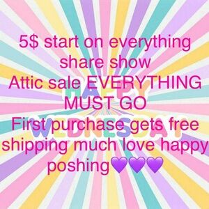 ALL UNLISTED ITEMS START AT 5$ auction come support woman kids shoes clothes 💜